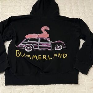 AJR Bummerland Black Hoodie with Flamingo Car Design